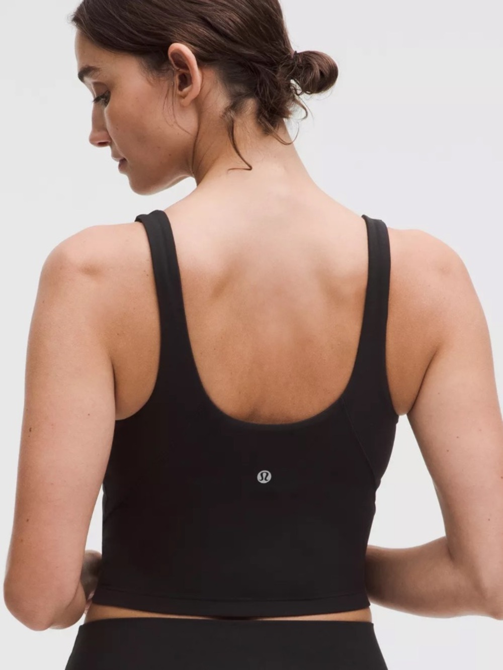 lululemon athletica Black Cropped Support Tank